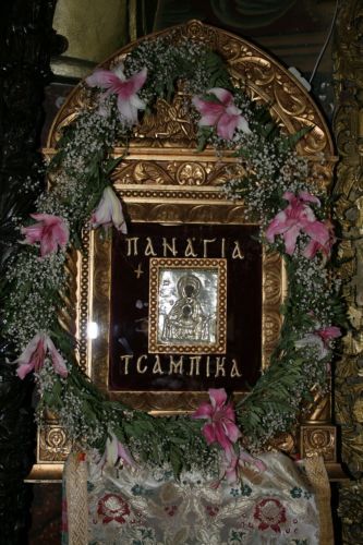 Η Ιερά Εικόνα της Παναγίας της Τσαμπίκας από την Ρόδο στον Βόλο