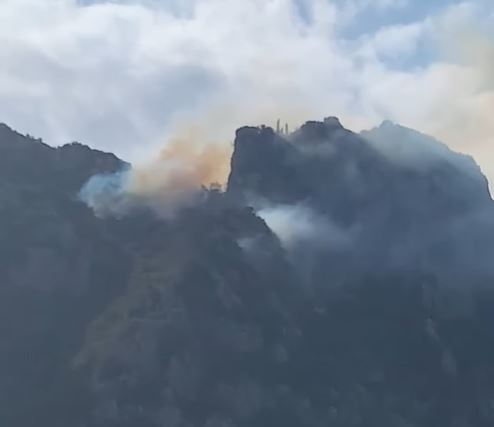 Σε μερικό έλεγχο η φωτιά στην Περιοχή της Μικράς Αγίας Άννης του Αγίου Όρους (VIDEO)